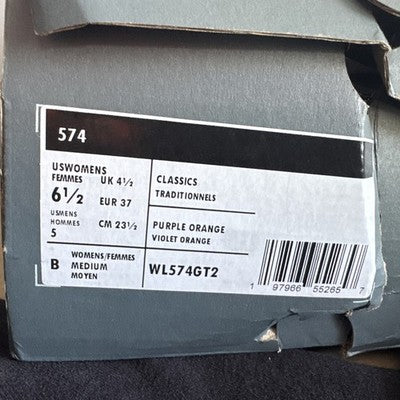 Size 6.5 -Women’s New Balance 574 Concord Grape Brand New !
