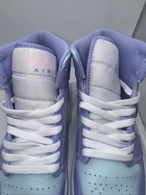 Size 7.5-Air Jordan 1 Mid Purple Pulse Worn Once Super Clean !
