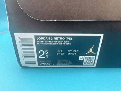 Size 2.5 Preschool Air Jordan 3 Retro Lucky Shorts Brand New !