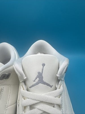 Nike Air Jordan 3 Retro White Silver Sneakers Women's Size 11.5 ( Men’s 10)
