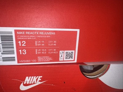 Size 12- Nike ReactX Rejuven8 Light Orewood Brown