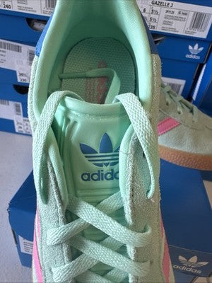 Adidas Gazelle Grade School Mint Green/pink Brand New Size 5.5