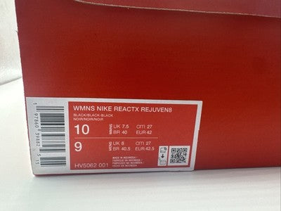 Size 10-Nike ReactX Rejuven8 Triple Black