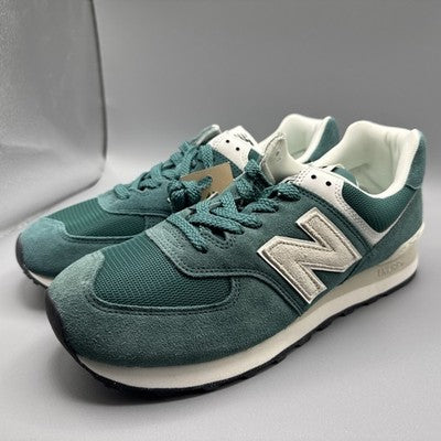 Size 10 - New Balance 574 Green Off White