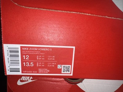 Size 12--Nike Air Zoom Vomero 5 Hot Punch