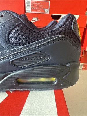 Size 12-Nike Air Max 90 Obsidian Michigan Colors !