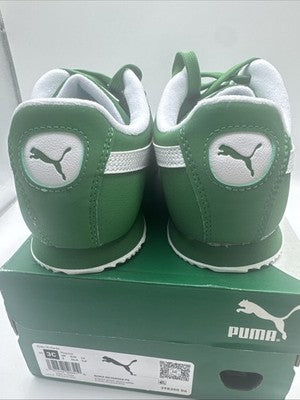 Puma Roma Reverse Green/white Preschool Size 3 Brand New !!