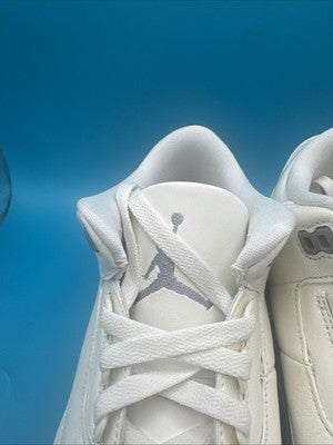 Nike Air Jordan 3 Retro White Silver Sneakers Women's Size 7.5