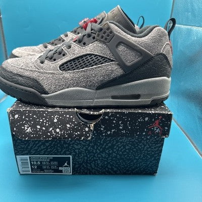 Size 12-Jordan Spizike Low Anthracite Gym Red
