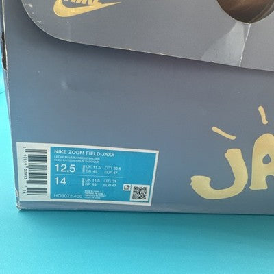 Nike Travis Scott Zoom Field Jaxx Men's 12.5 Leche Blue HQ3072-400 NEW