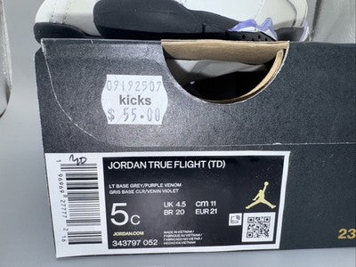 Jordan True Flight Toddler Size 5 Brand New ! Retail Is $55.00