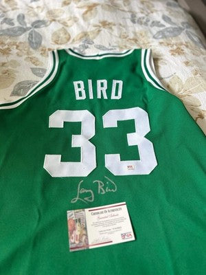 Larry Bird Signed Authenticated Green Jersey
