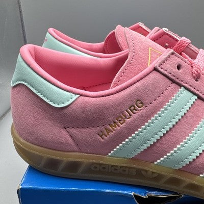 Size 5- adidas Hamburg Bliss Pink Semi Flash Aqua W