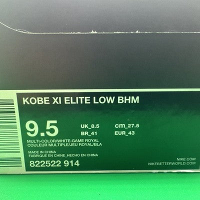 Men’s Size 9.5 - Nike Kobe 11 Elite Low Black History Month Brand New !!!!