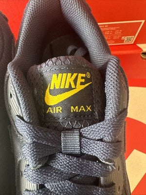 Size 12-Nike Air Max 90 Obsidian Michigan Colors !
