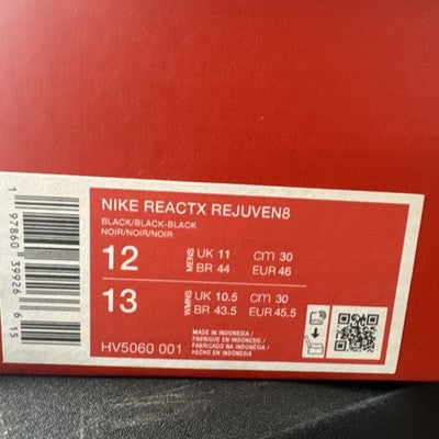 Size 12- Nike ReactX Rejuven8 Triple Black