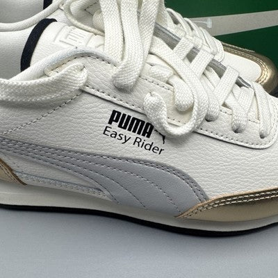 Size 6.5- PUMA Easy Rider Mixed Metals - White/Gold……Brand  New !
