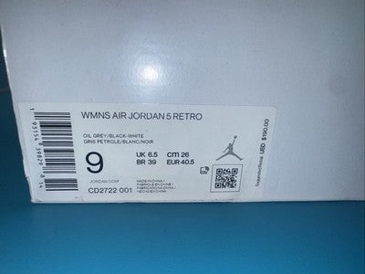 Size 9 - Air Jordan 5 Retro Oil Grey W