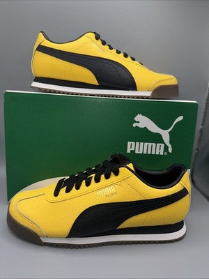 Men’s Puma Roma 24 Standard Yellow Black Mens Size 9.5 The “ Bruce Lee’s”