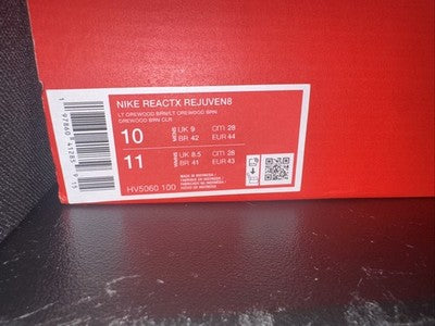 Size 10-Nike ReactX Rejuven8 Light Orewood Brown