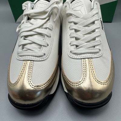 Size 7.5- PUMA Easy Rider Mixed Metals - White/Gold……Brand  New !