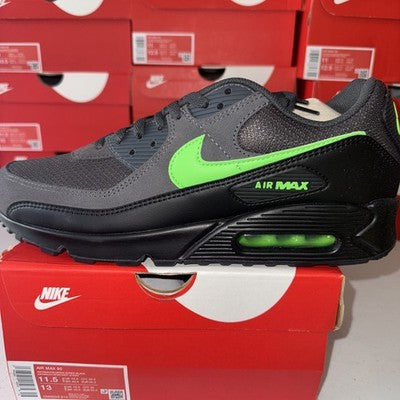 Size 11.5-Nike Air Max 90 Black Green Strike