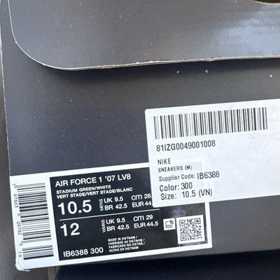 Air Force 1 ‘07 LV8 Stadium Green Mens Size 10.5-Brand New !