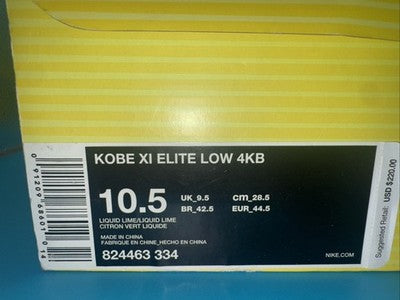 Size 10.5 - Nike Kobe 11 Elite 4KB Low Ghost of Christmas Past