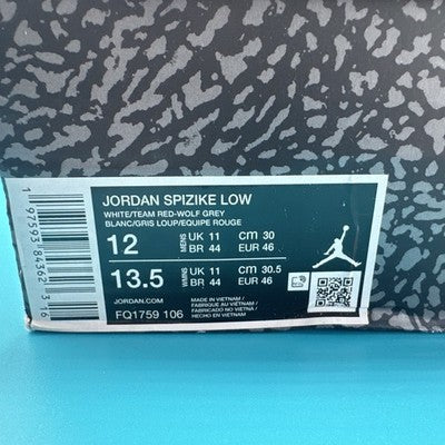 Size 12- Jordan Spizike Low Team Red