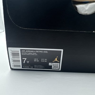Air Jordan 4 Grade School “ Light Lemmon Twist” Women’s Size 8.5 Brand New!