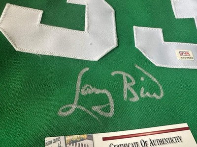 Larry Bird Signed Authenticated Green Jersey