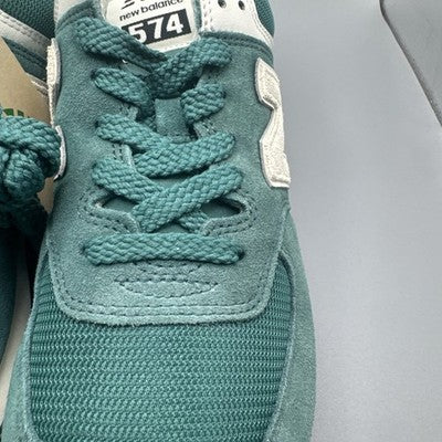 Size 10 - New Balance 574 Green Off White