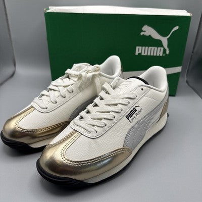 Size 8- PUMA Easy Rider Mixed Metals - White/Gold……Brand  New !