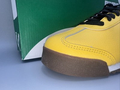 Men’s Puma Roma 24 Standard Yellow Black Mens Size 9 “ Bruce Lee’s” Rare Color !