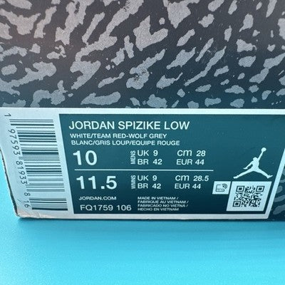 Size 10 - Jordan Spizike Low Team Red