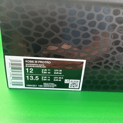 Kobe 3 Protro Mens Size 12-Brand New !