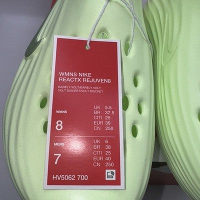 Size 8-Nike ReactX Rejuven8 Barely Volt W