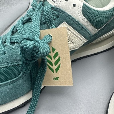 Size 10 - New Balance 574 Green Off White