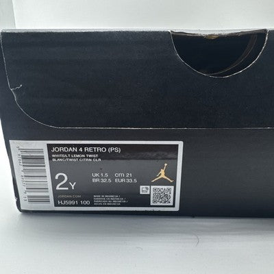Air Jordan 4 Grade School “ Light Lemmon Twist” Women’s Size 2 Brand New!