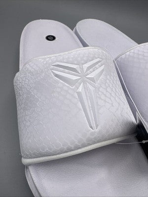 nike kobe offcourt slides Men’s Size 10 Triple White Brand New!