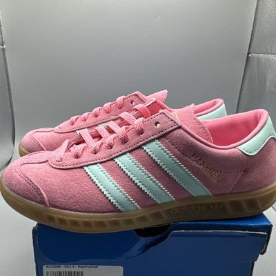 Size 5- adidas Hamburg Bliss Pink Semi Flash Aqua W