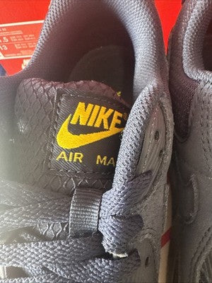 Size 12-Nike Air Max 90 Obsidian Michigan Colors !