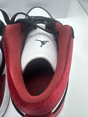 Size 10.5-Air Jordan 1 SE Low Velvet Black Toe W