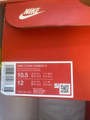 Nike- Zoom Vomero 5 Mens Size 10.5 Blue Photon Dust Pale Ivory Brand New !