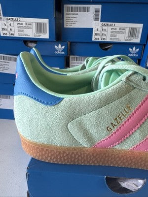 Adidas Gazelle Grade School Mint Green/pink Brand New Size 5