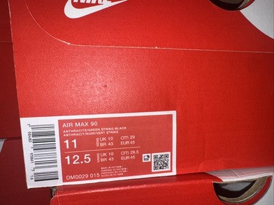 Size 11-Nike Air Max 90 Black Green Strike