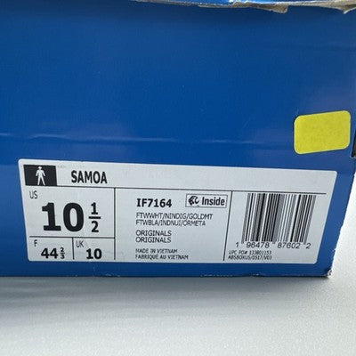 Size 10.5-adidas Samoa White Night Indigo Brand New !