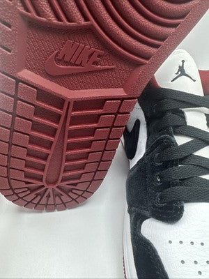 Size 10.5-Air Jordan 1 SE Low Velvet Black Toe W