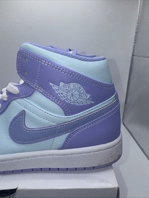 Size 7.5-Air Jordan 1 Mid Purple Pulse Worn Once Super Clean !