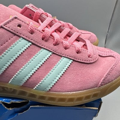 Size 5- adidas Hamburg Bliss Pink Semi Flash Aqua W
